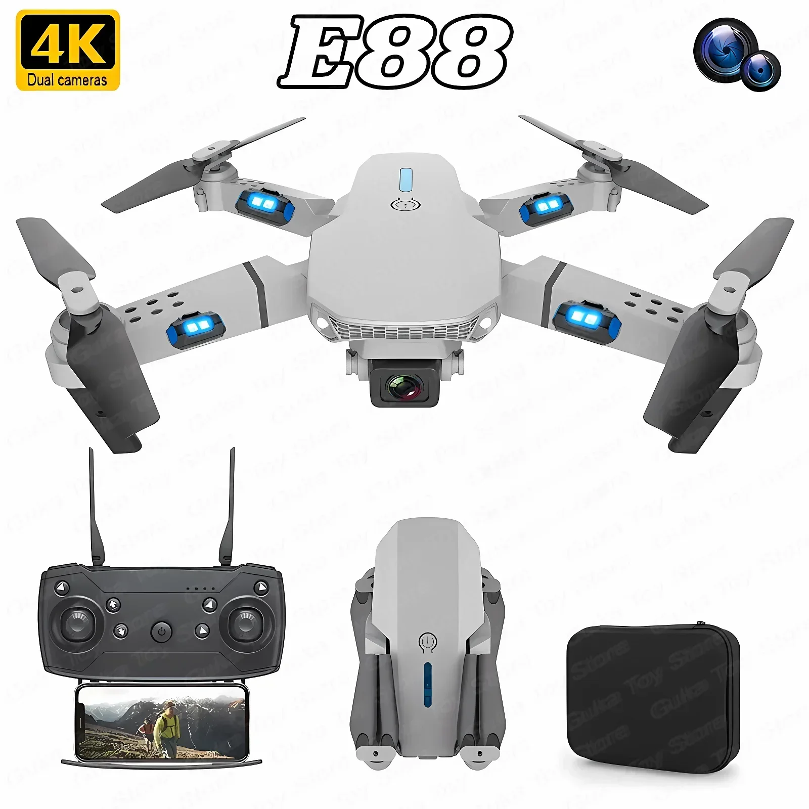 Drone Camera Lens - Drone E88 Pro WIFI FPV Grand