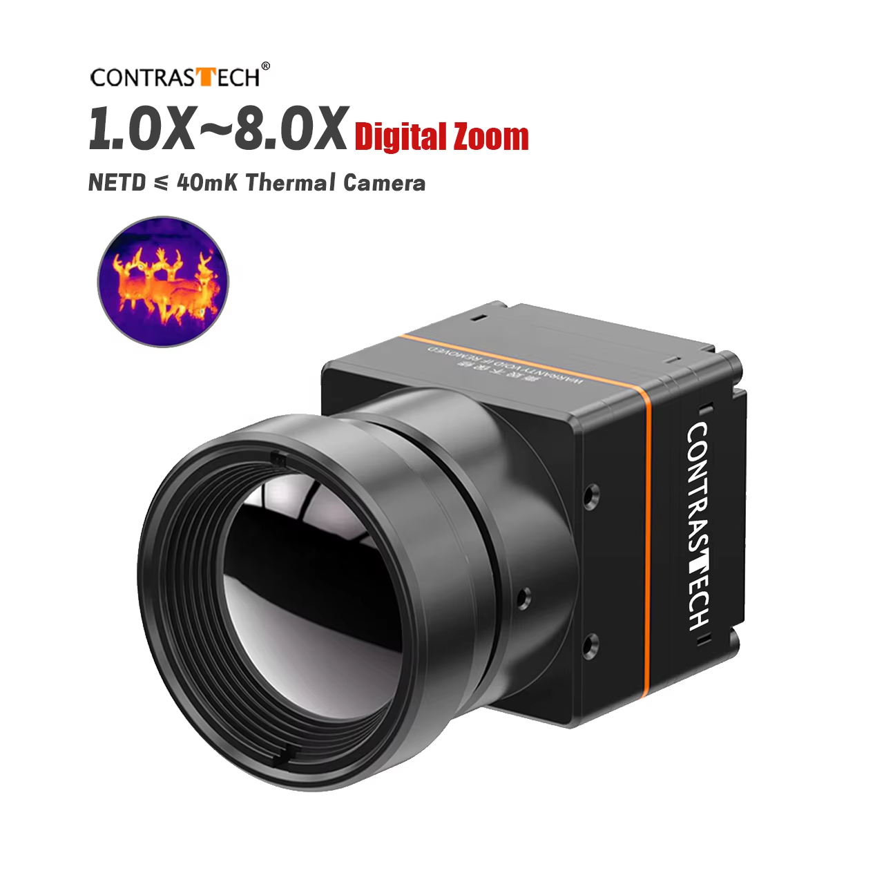 Drone Camera Thermal - Caméra thermique à Zoom numérique 1-8X,